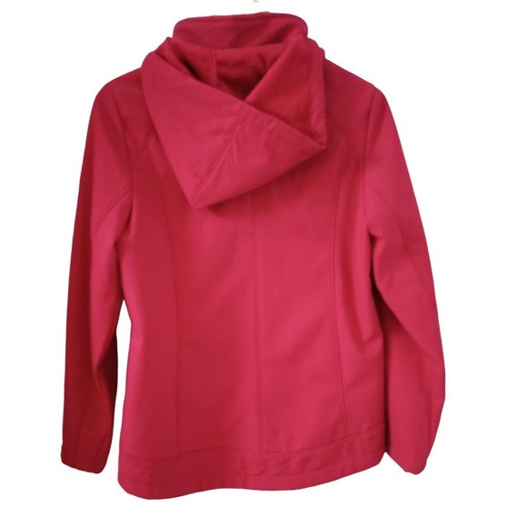 Women's ZEROXPOSUR Dark Pink Full Zip Jacket with 4 Pockets and Hood Size MEDIUM - Picture 2 of 3